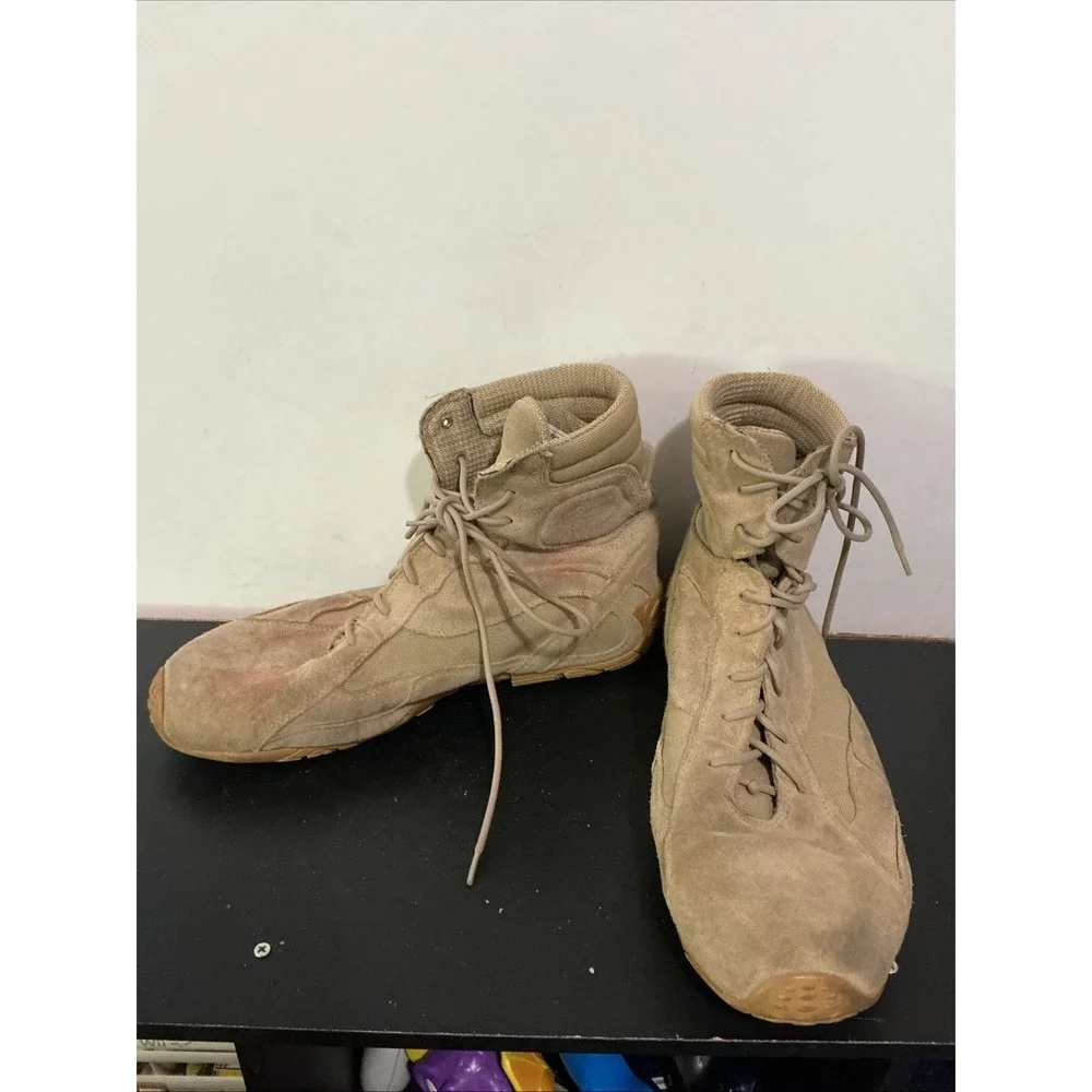 Tactical Research TR303 Mens Combat Boots Tan Desert 13W Leather Lace Up